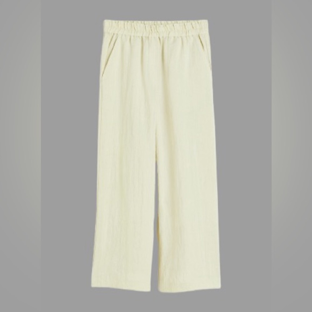 Size S H&M light green straight leg ankle-length linen like pants